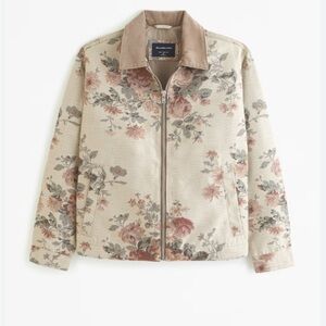 NWOT Men’s Abercrombie Jacquard Shirt Jacket Floral